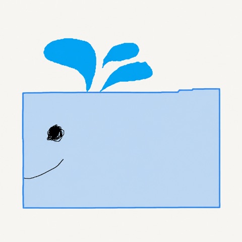 the bearwhale pfp, off-white background