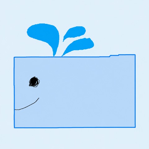 the bearwhale pfp, blue background